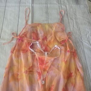 Brand new women floral multi colored lingerie set size small/medium